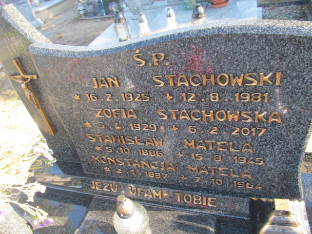 Zofia Stachowska 1929 Kórnik - Grobonet - Wyszukiwarka osób pochowanych