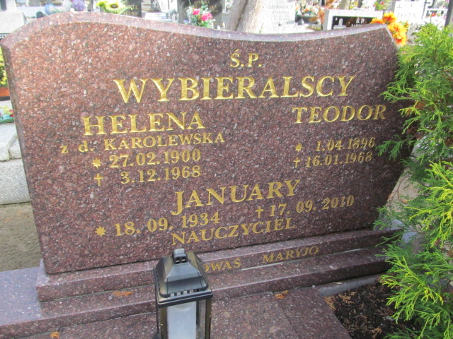 Teodor Wybieralski 1896 Kórnik - Grobonet - Wyszukiwarka osób pochowanych