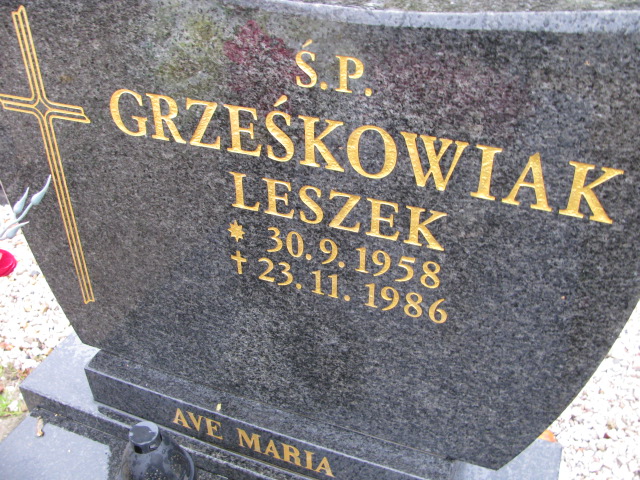 Leszek Grześkowiak 1958 Kórnik - Grobonet - Wyszukiwarka osób pochowanych
