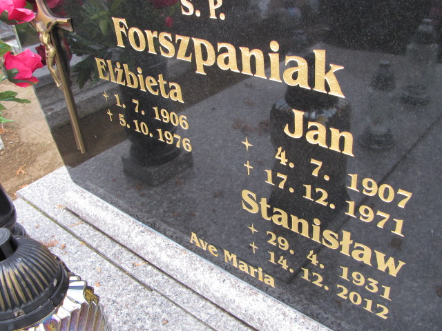 Jan Forszpaniak 1907 Kórnik - Grobonet - Wyszukiwarka osób pochowanych